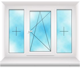 Пластиковое окно Rehau Brillant Design 2050х1400 мм