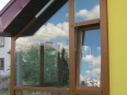 Остекление пристройки к дому в Павлограде, пластиковые окна Rehau ламинация в массе, цвет золотой дуб