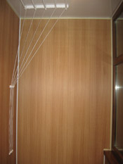 Балкон под ключ - внутренняя обшивка, оборудование потолка, установка потолочной сушилки