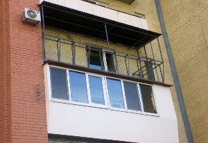 Балкон Г-образный с выносом в Днепре