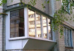 Балкон с выносом вперед на 30 см в Днепре